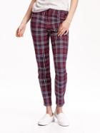 Old Navy Womens The Pixie Ankle Pants Size 0 Regular - Red Plaid