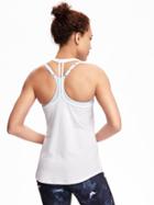 Old Navy Go Dry Performance Strappy Tank For Women - Bright White