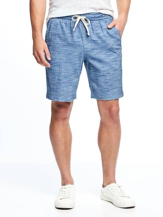 Old Navy Textured Drawstring Shorts For Men 9 - Heather Chamomile Lavender