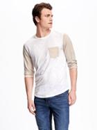 Old Navy Baseball Tee For Men - Oatmeal
