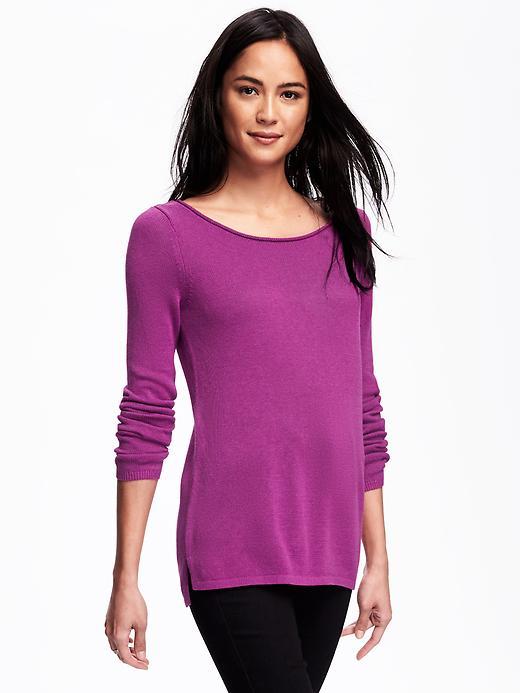Old Navy Classic Crew Neck Pullover For Women - Razzleberry