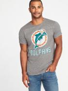Old Navy Mens Nfl Team Crew-neck Tee For Men Dolphins Size S