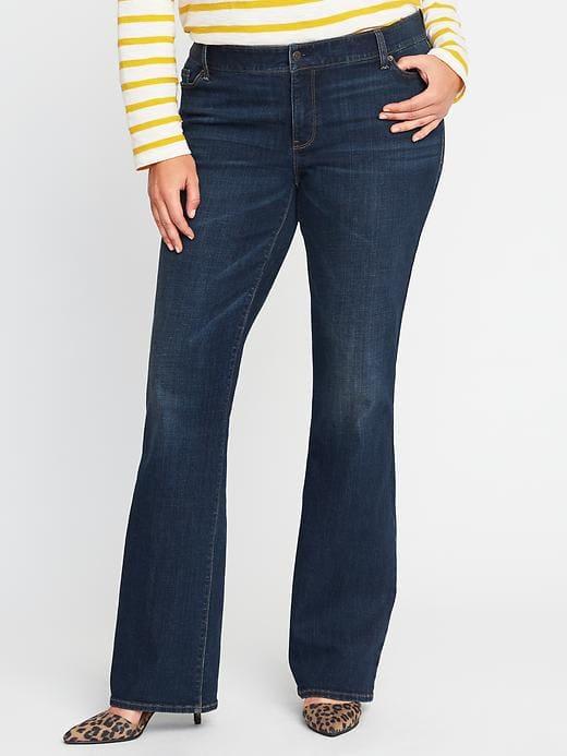Old Navy Womens Smooth & Slim Mid-rise Plus-size Boot-cut Jeans Potrero Size 28