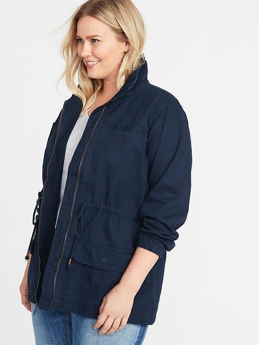Old Navy Womens Plus-size Twill Field Jacket Classic Navy Size 4x