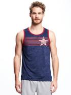 Old Navy Go Dry Graphic Performance Tank For Men - Blue Camouflage
