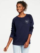 Old Navy Relaxed Crew Neck Sweatshirt For Women - Lost At Sea Navy