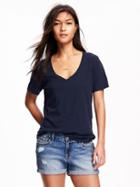 Old Navy Relaxed V Neck Tee - In The Navy