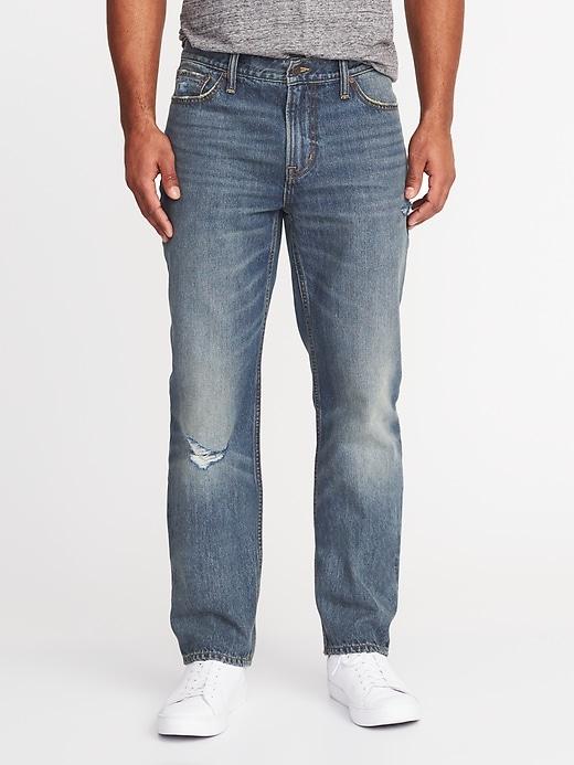 Old Navy Mens Rigid Straight Jeans For Men Medium Wash Size 32w