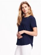 Old Navy Relaxed French Terry Tee For Women - Lost At Sea Navy