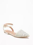 Old Navy Perforated Dorsay Flats For Women - Bone