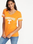 Old Navy Womens College Team Sleeve-stripe Tee For Women Tennessee Size L