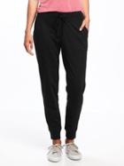 Old Navy Go Warm French Terry Joggers For Women - Black