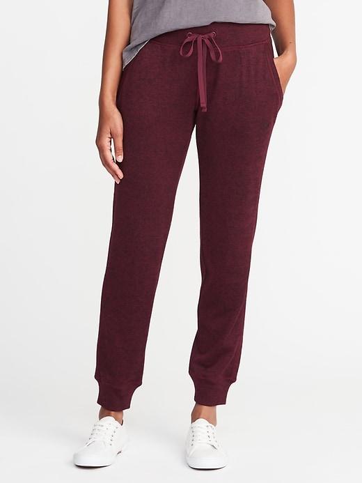 Old Navy Go Dry Sweater Knit Joggers For Women - Winter Wine