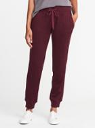 Old Navy Go Dry Sweater Knit Joggers For Women - Winter Wine