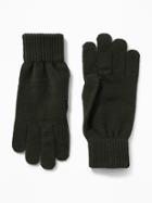 Old Navy Mens Text-friendly Sweater-knit Gloves For Men Olive Size S/m