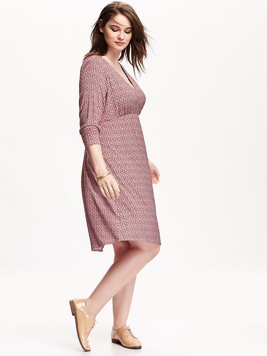 Old Navy Cross Front Dress Size 1x Plus - Red Print
