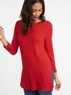 Old Navy Womens Relaxed Plush-knit Tunic Tee For Women Red Size S