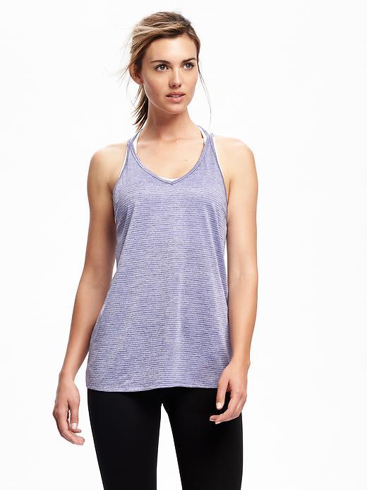 Old Navy Go Dry Strappy Tank For Women - Violet Eyes