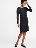 Fitted Rib-knit Shift Dress For Women