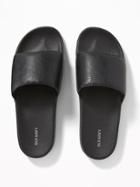 Old Navy Mens Faux-leather Slide Sandals For Men Black Size 8/9
