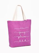 Old Navy Printed Canvas Tote For Women - Im Going Places