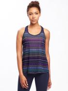 Old Navy Go Dry Strappy Back Tank For Women - Multi Stripe