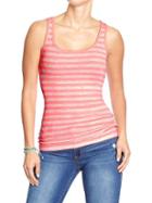 Old Navy Womens Perfect Pop Color Tanks - Pink Stripe
