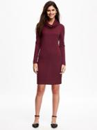 Old Navy Cowl Neck Cocoon Dress For Women - Dark Red