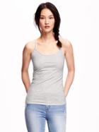 Old Navy Womens First-layer Fitted Cami For Women Light Heather Gray Size Xxl