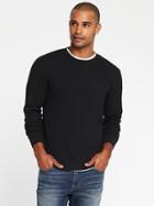 Old Navy Soft Washed Built In Flex Thermal Tee For Men - Black