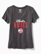 Old Navy Womens Nba Team V-neck Tee For Women Hawks Size S