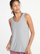 Old Navy Womens Breathe On Fly-away Tank For Women Pixel Gray Size S