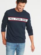 Old Navy Mens Graphic Crew-neck Sweatshirt For Men All For One Size M