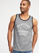 Old Navy Mens Soft-washed Graphic Tank For Men Ny Summer League Size M
