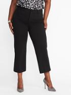 Old Navy Womens Smooth & Contour Plus-size Ponte-knit Pixie Ankle Trousers Black Size 28