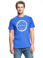Old Navy Graphic Crew Neck Tee For Men - Color Me Blue