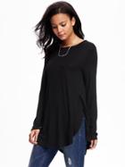 Old Navy Relaxed Tulip Tunic Tee For Women - Black