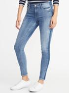Old Navy Womens Mid-rise Rockstar Super-skinny Jeans For Women Two-tone Blue Size 4