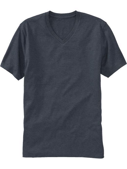 Old Navy Mens Classic V Neck Tees - Heather Dark Gray