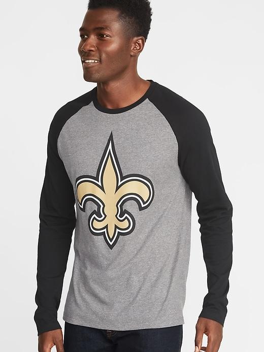 Old Navy Mens Nfl Graphic Raglan Tee For Men Saints Size S