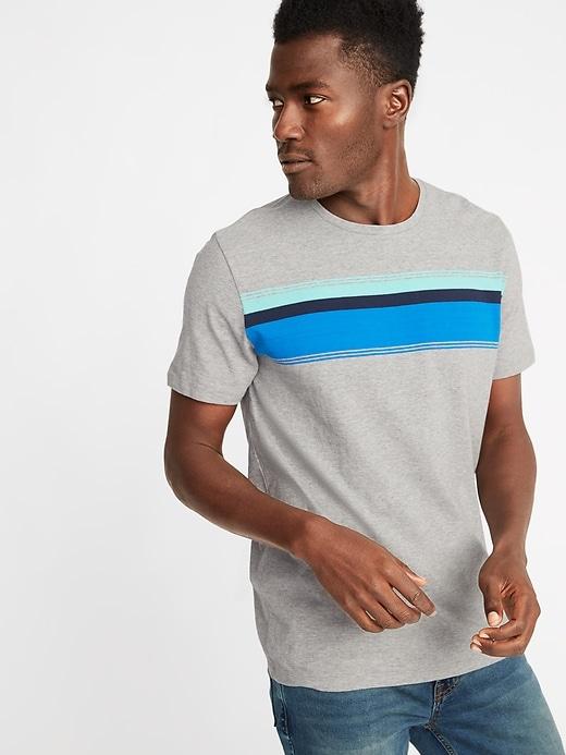 Old Navy Mens Soft-washed Perfect-fit Crew-neck Tee For Men Medium Gray Heather Size Xl