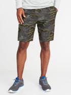 Old Navy Mens Go-dry 4-way Stretch Run Shorts For Men (9) Olive Camouflage Size M