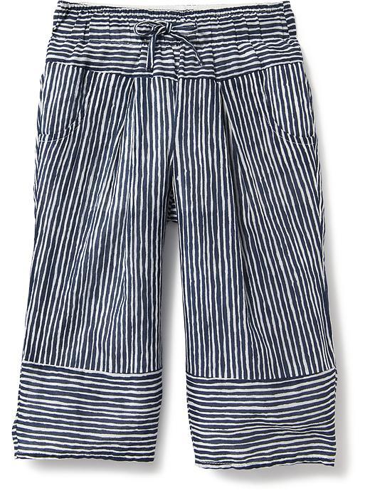 Old Navy Wide Leg Gauze Pants - Navy Stripe