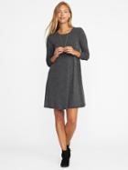 Old Navy Textured Knit Swing Dress For Women - Heather Gray