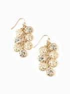 Hammered-disc Drop Earrings For Women