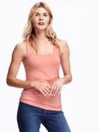 Old Navy Essentials Fitted Tank For Women - Pretty Peachy