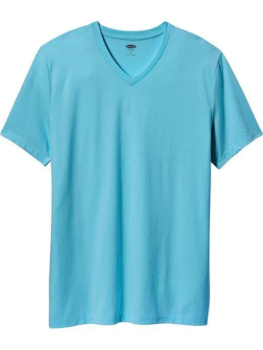 Old Navy Mens Soft-washed V-neck Tee For Men Oh Big Teal Size S