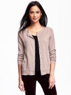 Old Navy Classic Crew Neck Cardi For Women - Icelandic Mineral