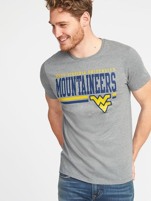 Old Navy Mens College Team Graphic Tee For Men West Virginia Univ. Size M