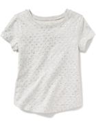 Old Navy Allover Floral Tee - Gray Dot